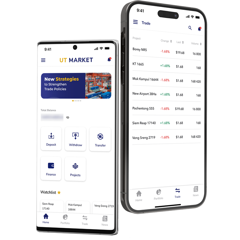 Screenshot of Mobile Trading App Design