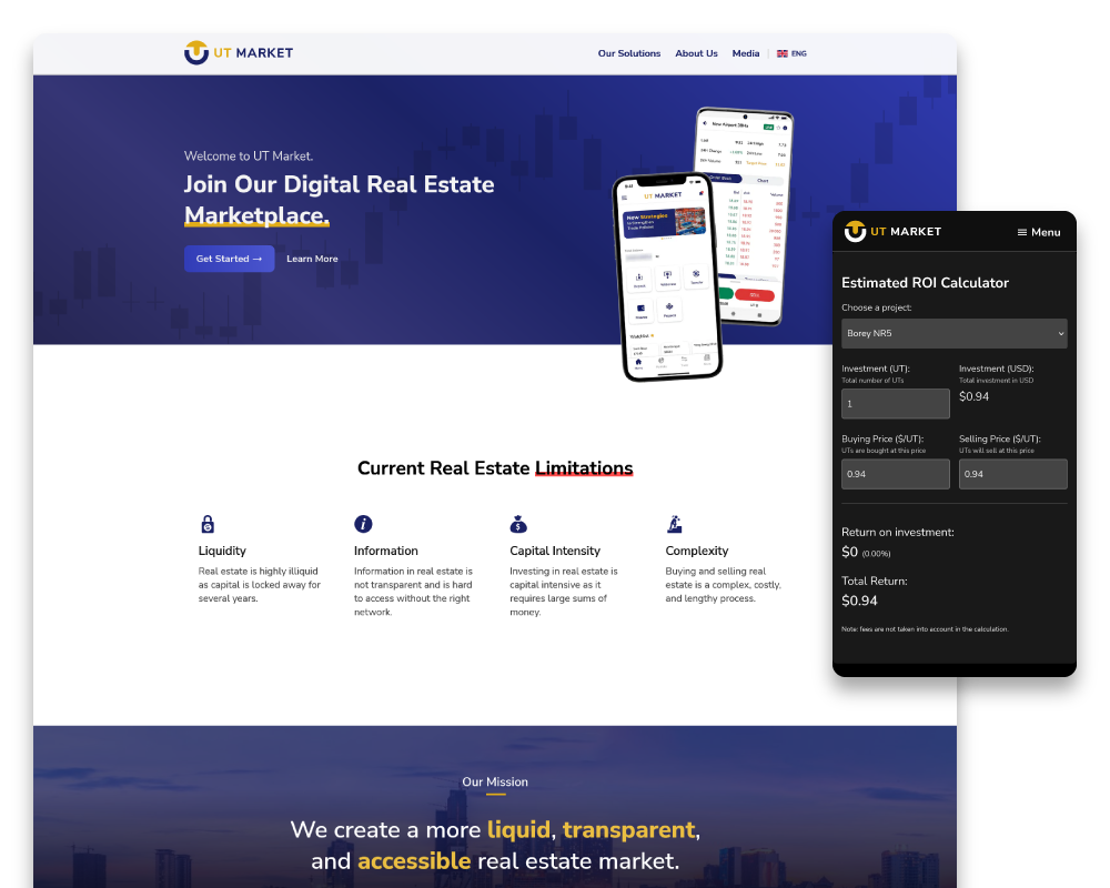 Screenshot of Digital Product Website Development